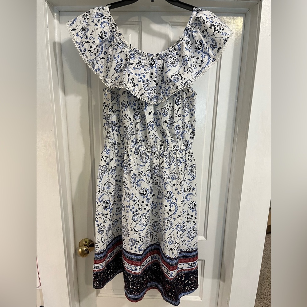 Large - Faded Glory - Off-the-Shoulder Midi Dress